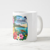 ハワイの花 ジャンボコーヒーマグカップ (正面右)