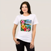ハワイの花 トライブレンドTシャツ (正面全面)