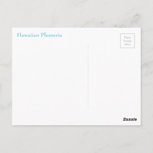 ハワイの花 ポストカード (裏面)