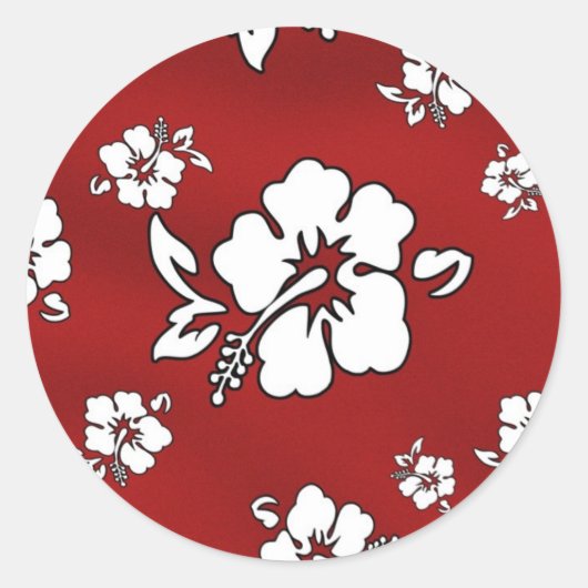 ハワイの花 ラウンドシール (正面)