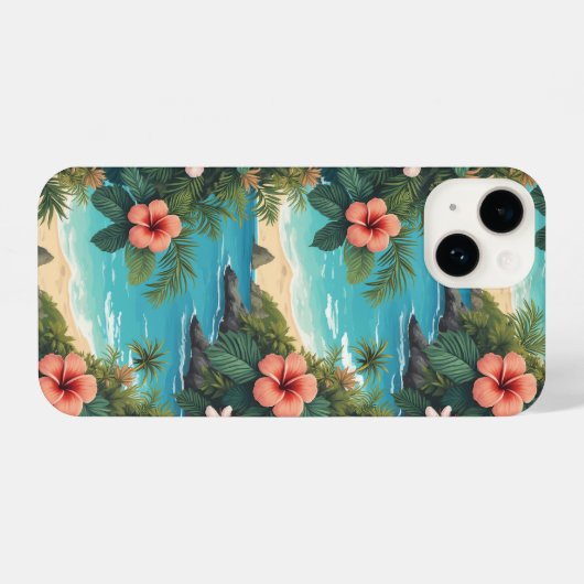 ハワイの花 iPhoneケース (裏面横)