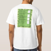 ハワイの落書きの表紙のワイシャツ Tシャツ (裏面)