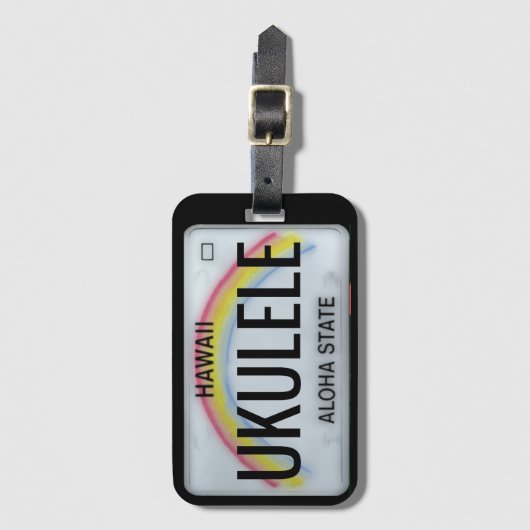 ハワイの虹のナンバープレートのカスタマイズ可能な荷物 ラゲッジタグ (正面縦)