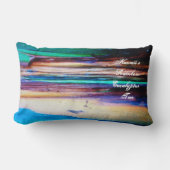 ハワイの虹のユーカリノキの枕 ランバークッション (正面)