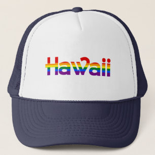 ハワイの虹の文字の帽子 キャップ
