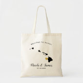 ハワイの行先の結婚式の歓迎のバッグのトート トートバッグ (正面)