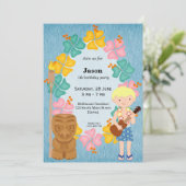 ハワイの誕生日ボーイ 招待状 (スタンド正面)