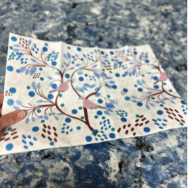 ハワイの野生の鳥 アブストラクト フラワーズ トロピカル 薄葉紙