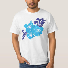 ハワイの青いハイビスカスの花 Tシャツ