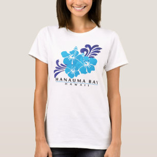 ハワイの青いハイビスカスの花 Tシャツ