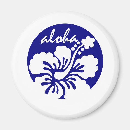 ハワイの青い花 マグネット (正面)