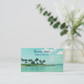 ハワイの静かで穏やかなターコイズビーチ 名刺 (スタンド正面)