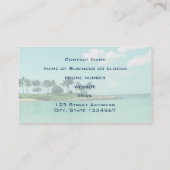 ハワイの静かで穏やかなターコイズビーチ 名刺 (裏面)