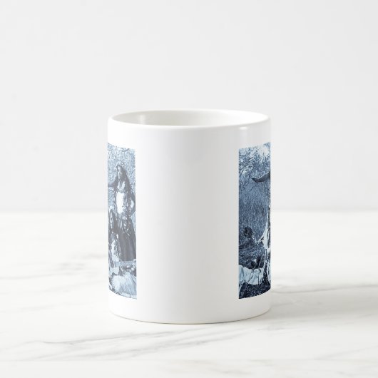 ハワイの領域からのヴィンテージのフラ女の子 コーヒーマグカップ (中央)