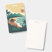 ハワイの風景 バッジ (正面＆裏面)