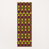 ハワイの黄色い赤い三角形 ヨガマット (正面)