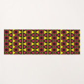 ハワイの黄色い赤い三角形 ヨガマット (正面(横))
