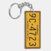ハワイの1969年のヴィンテージのナンバープレートKeychain キーホルダー (正面左)