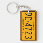 ハワイの1969年のヴィンテージのナンバープレートKeychain キーホルダー (正面)