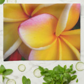 ハワイのFrangipani キッチンタオル (折り畳み)