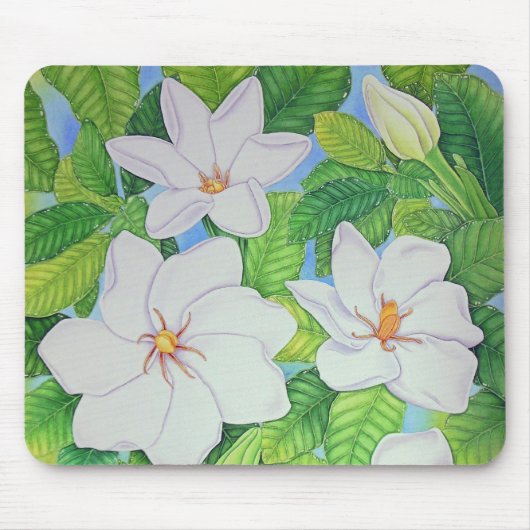 ハワイのGardenias マウスパッド (正面)