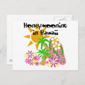 ハワイのHoneymooning ポストカード (正面/裏面)