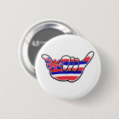 ハワイのshakaの州の旗の記号ボタン 缶バッジ (正面&裏面)