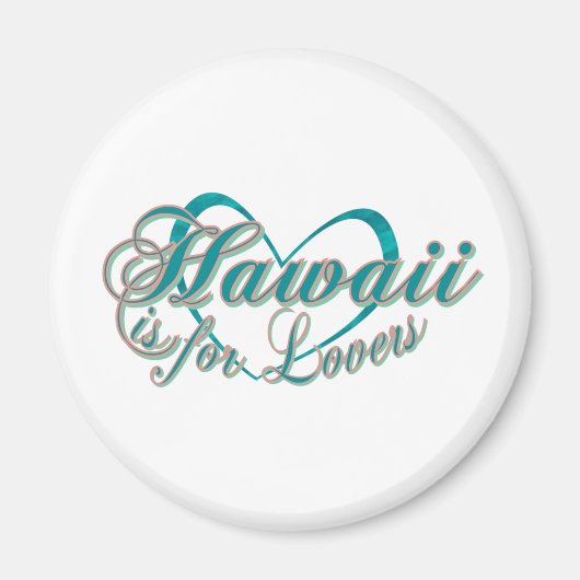 ハワイは恋人向け マグネット (正面)