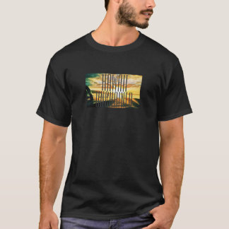 ハワイは日没のグラフィックを解放しました Tシャツ