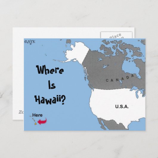 ハワイは? ポストカード (正面/裏面)