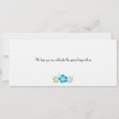 ハワイへのウェディング・ボーディングパス 招待状 (裏面)