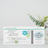 ハワイへのウェディング・ボーディングパス 招待状 (スタンド正面)