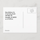 ハワイへの移動ヴィンテージ変更住所 案内ポストカード (裏面)