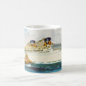 ハワイへのMatsonはさみ金 コーヒーマグカップ (中央)