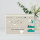 ハワイへのRSVPの搭乗券 出欠カード (スタンド正面)