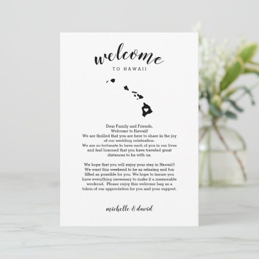 ハワイへようこそ |の結婚レター&旅程 (スタンド正面)