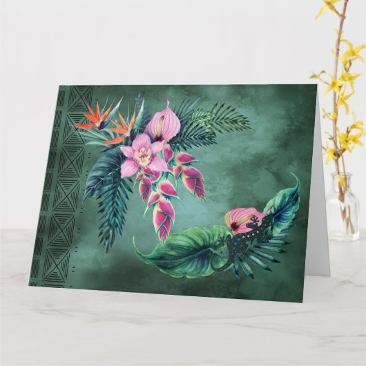 ハワイを夢見る時 カード (黄色い花)