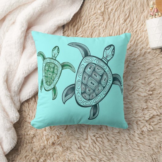 ハワイアロハカメ クッション (ブランケット)
