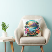 ハワイアロハトロピカルビーチマウンテンズトラベル クッション (椅子)