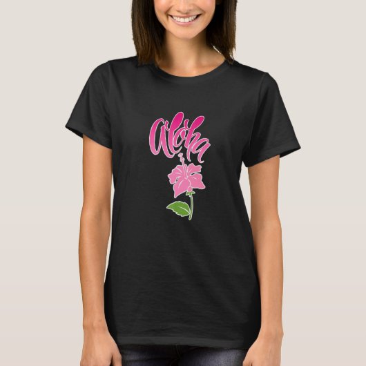 ハワイアロハハイビスカスハワイアンパーティー Tシャツ (正面)