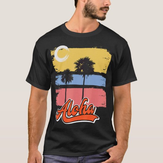 ハワイアロハハイビスカスハワイアンパーティー Tシャツ (正面)