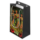 ハワイアロハパームフラアートデザイン スモールペーパーバッグ (正面アングル)