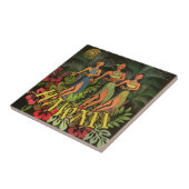 ハワイアロハパームフラアートデザイン タイル (側面)