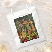 ハワイアロハパームフラアートデザイン フェイバーバッグ (クリップ留めされた状態)