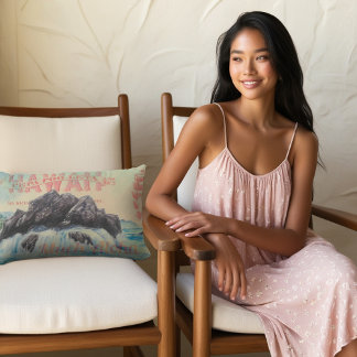 ハワイアロハビベス – ヴィンテージポストカード&ウォータカラー アウトドアクッション