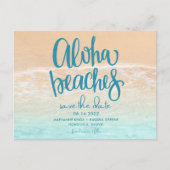 ハワイアロハビーチズウエディングセーブザデート 案内ポストカード (正面)