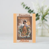 ハワイアロハフラダンサーヴィンテージトラベル ポストカード (スタンド正面)