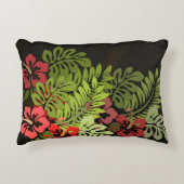 ハワイアロハフラワーアートプリント アクセントクッション (正面)