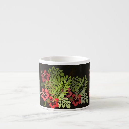 ハワイアロハフラワーアートプリント エスプレッソカップ (正面)