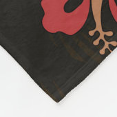 ハワイアロハフラワーアートプリント フリースブランケット (角)